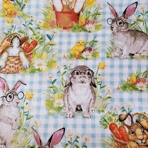 Bunny with Glasses 100% cotton one yard